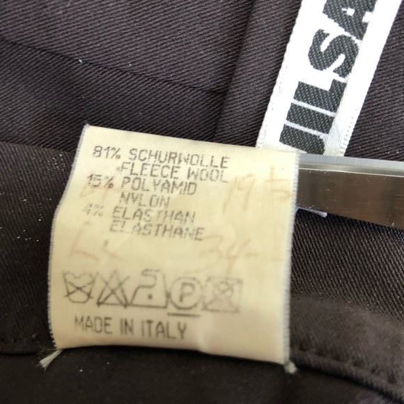 Jil Sander Wool Wide Leg Pants Brown Size 42 - Picture 6 of 6